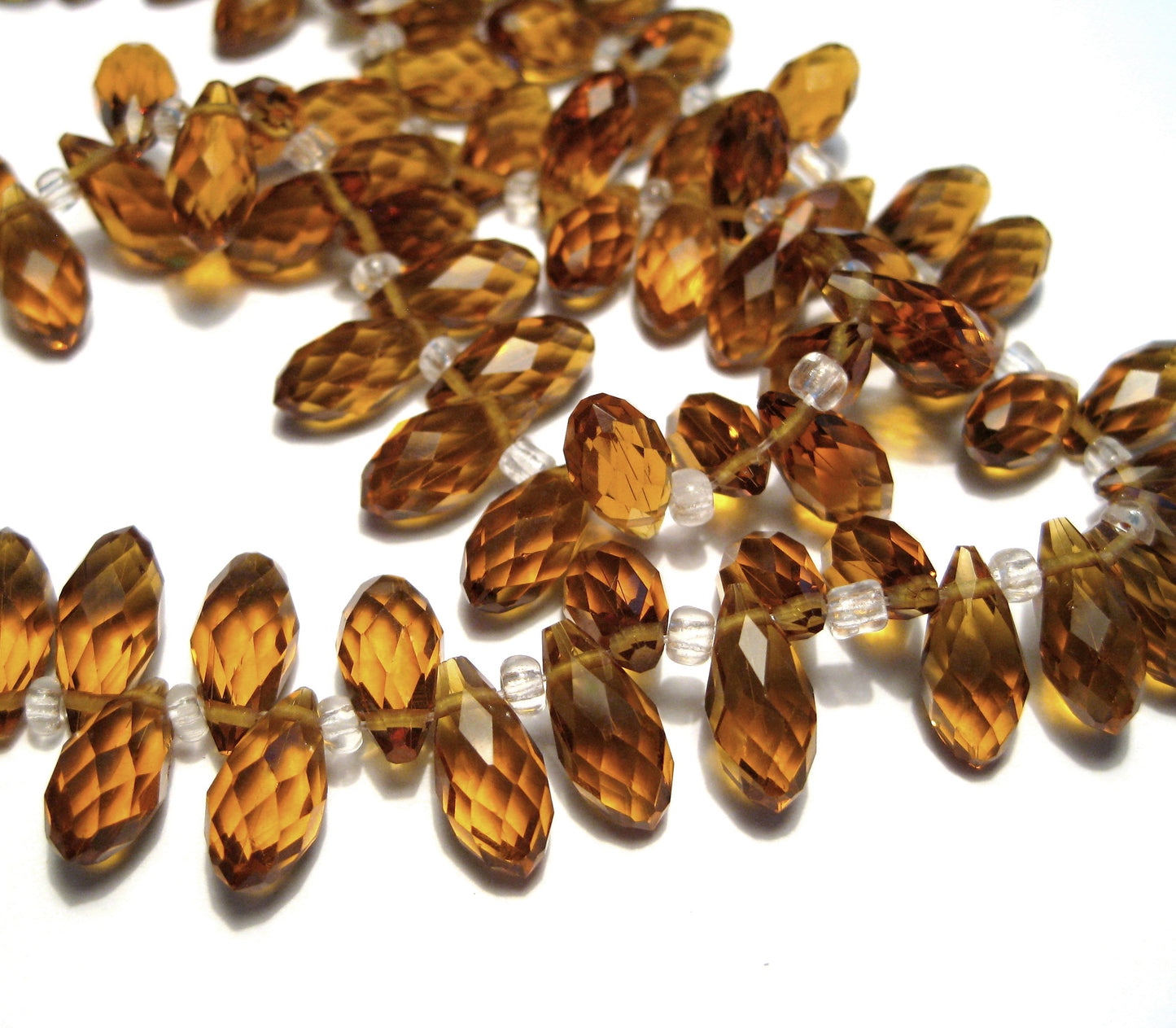 Faceted Teardrops, Glass, 12x6mm, 10 Strands