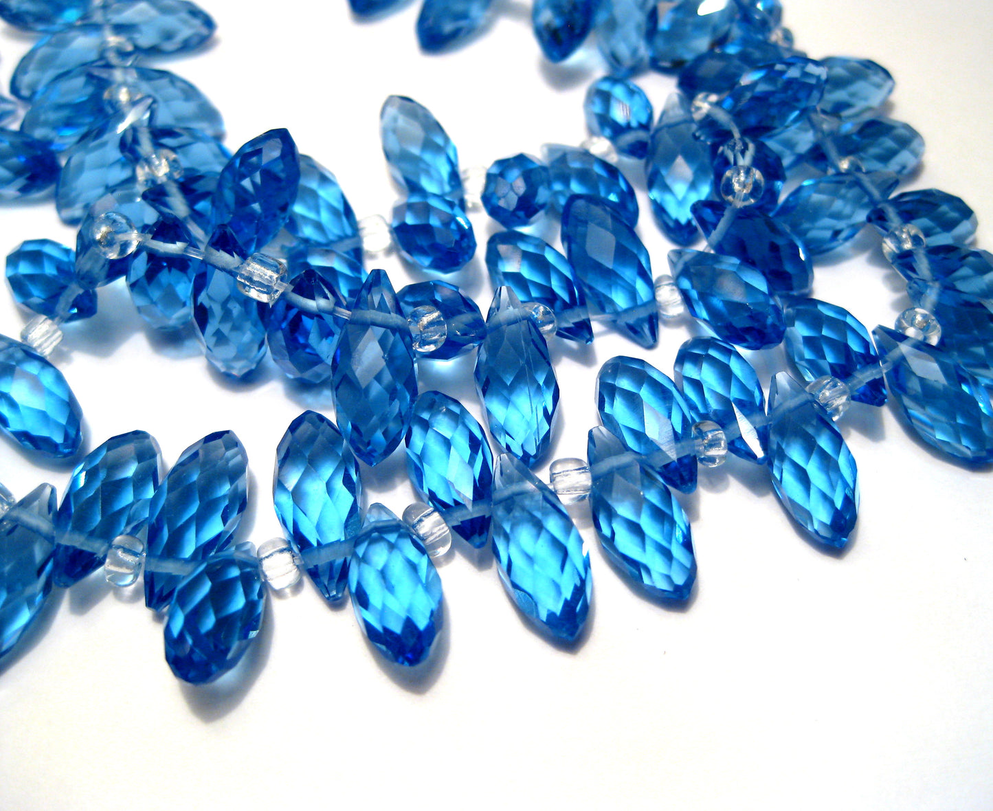 Faceted Teardrops, Glass, 12x6mm, 10 Strands