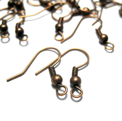 Earwire, Fish Hooks with Coil and Ball, Earring Hooks,18x20mm, 1000pcs