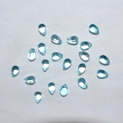 Smooth teardrops glass beads, 6*9mm, 500pcs