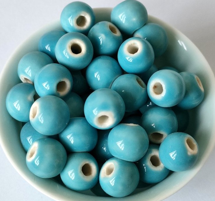 Ceramic Beads, Round, 6mm- 1440pcs / 8mm-720pcs/ 10mm- 360pcs