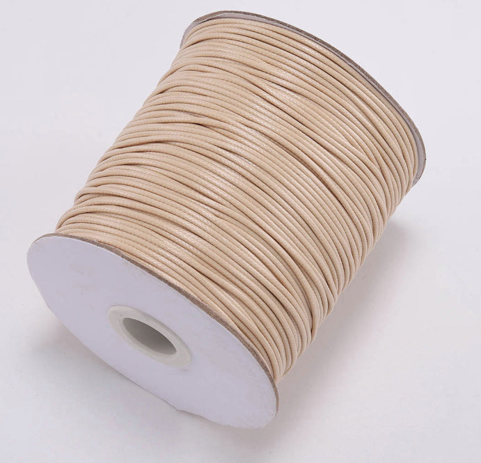 Korean Wax Cord, Bracelet Necklace Cord, Polyester cord, 0.5mm- 2mm, 2 rolls