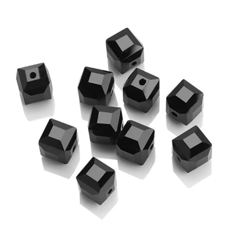 Square Glass Beads, Cube Beads,40pcs