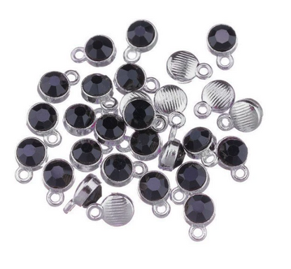 Birthstone charms, Rhinestone Charms Pendants, 10mm, 500pcs