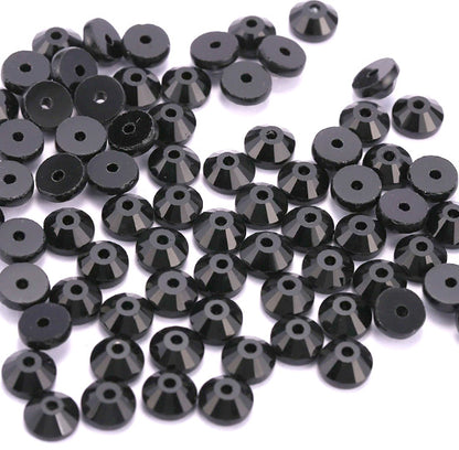 4mm-8mm Sew On Rhinestones, Flat Back Sew On Rhinestones, Round, 5pks