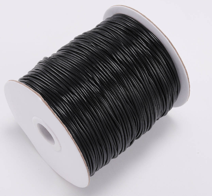 Korean Wax Cord, Bracelet Necklace Cord, Polyester cord, 0.5mm- 2mm, 2 rolls