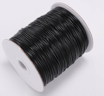 Korean Wax Cord, Bracelet Necklace Cord, Polyester cord, 0.5mm- 2mm, 2 rolls