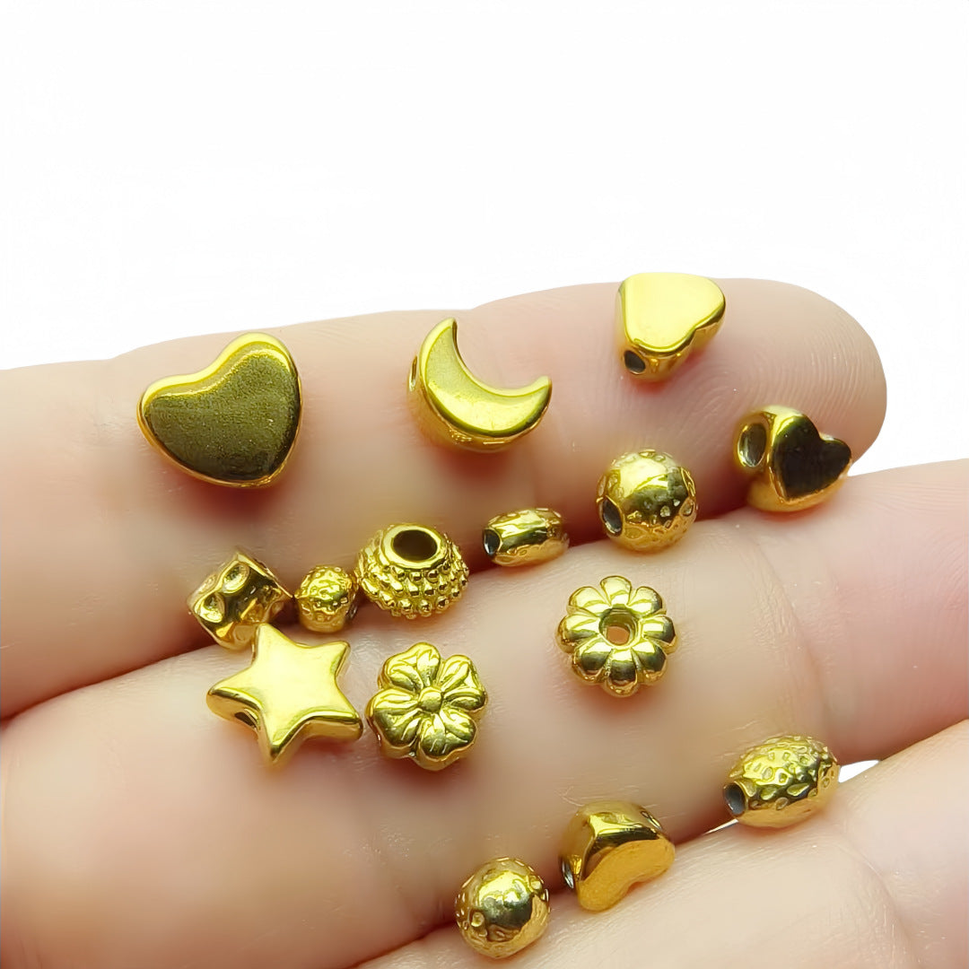 Stainless Steel Spacer Beads, 10pcs