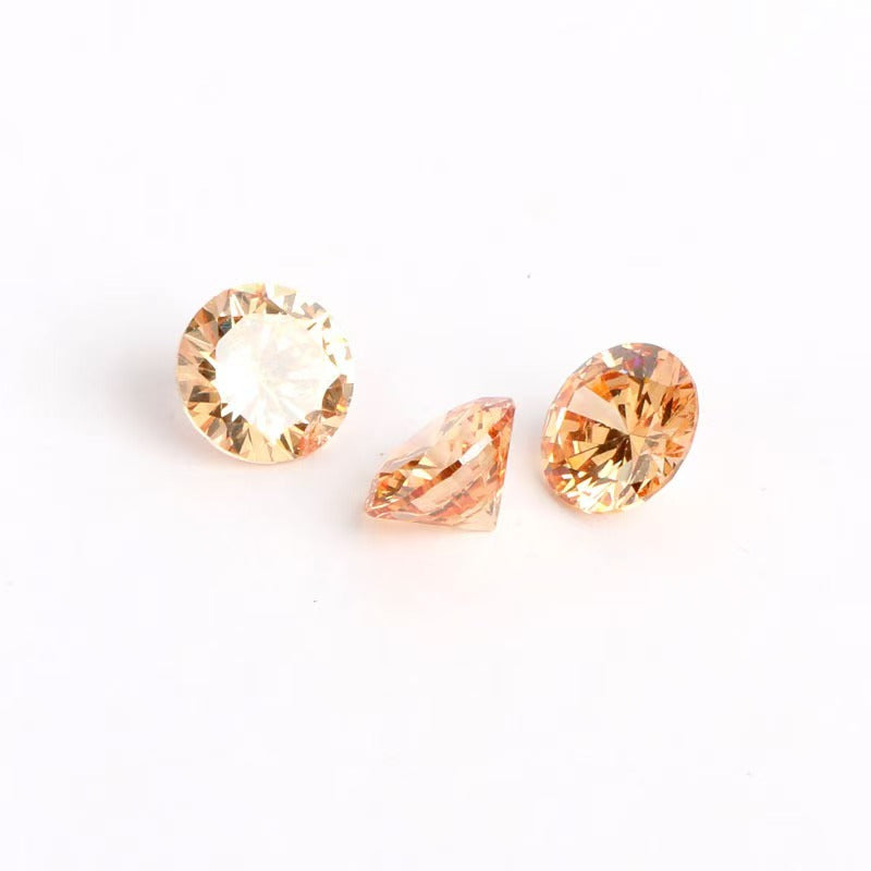 4-14mm,  Cubic Zircon Beads, Round ,50 pcs