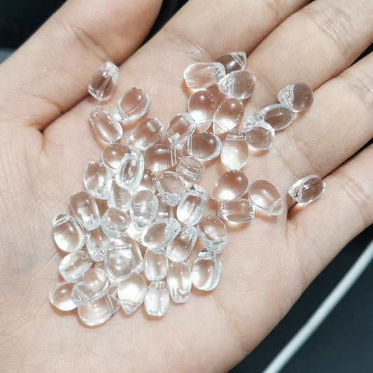 Smooth teardrops glass beads, 6*9mm, 500pcs