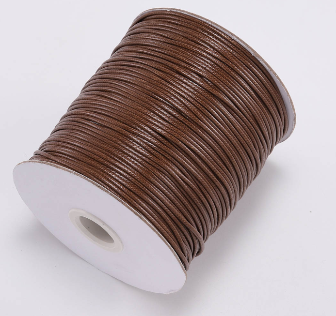 Korean Wax Cord, Bracelet Necklace Cord, Polyester cord, 0.5mm- 2mm, 2 rolls