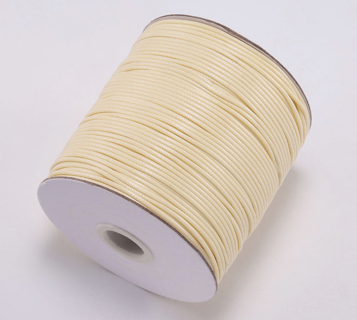 Korean Wax Cord, Bracelet Necklace Cord, Polyester cord, 0.5mm- 2mm, 2 rolls