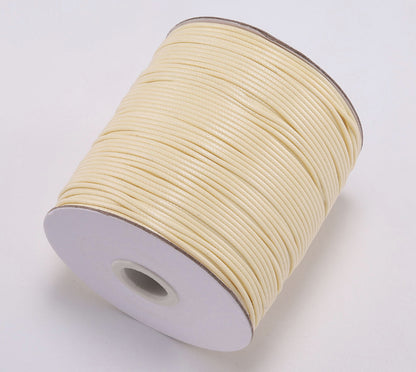 Korean Wax Cord, Bracelet Necklace Cord, Polyester cord, 0.5mm- 2mm, 2 rolls