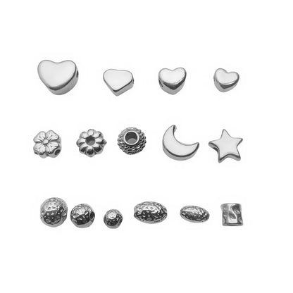 Stainless Steel Spacer Beads, 10pcs