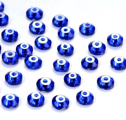 4mm-8mm Sew On Rhinestones, Flat Back Sew On Rhinestones, Round, 5pks