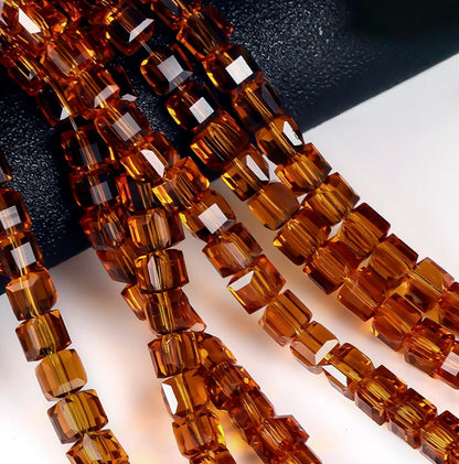 Square Glass Beads, Cube Beads,40pcs