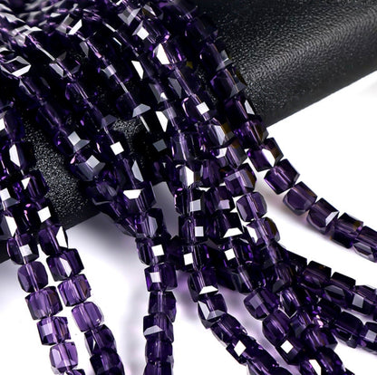 Square Glass Beads, Cube Beads,40pcs