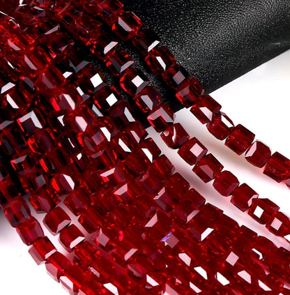 Square Glass Beads, Cube Beads,40pcs