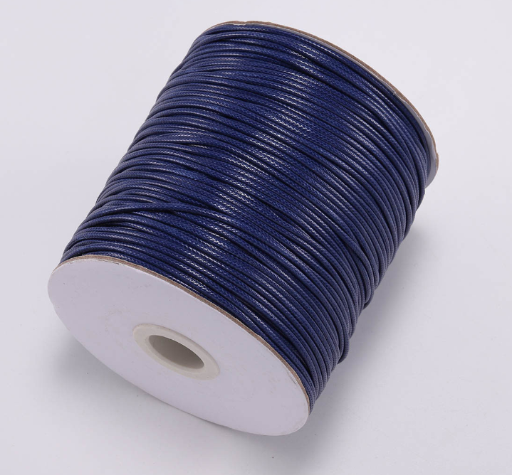 Korean Wax Cord, Bracelet Necklace Cord, Polyester cord, 0.5mm- 2mm, 2 rolls