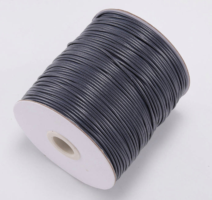 Korean Wax Cord, Bracelet Necklace Cord, Polyester cord, 0.5mm- 2mm, 2 rolls