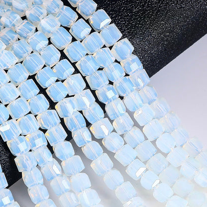 Square Glass Beads, Cube Beads,40pcs