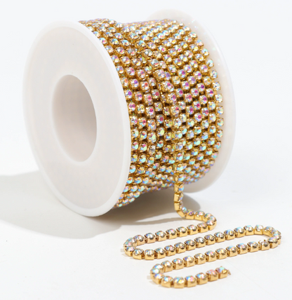 Cup Chains, Rhinestone Chain, 2 Rolls