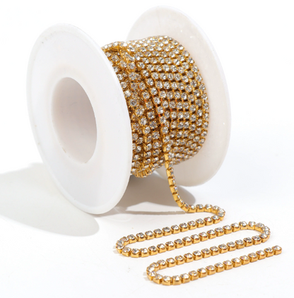 Cup Chains, Rhinestone Chain, 2 Rolls