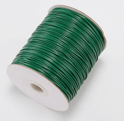 Korean Wax Cord, Bracelet Necklace Cord, Polyester cord, 0.5mm- 2mm, 2 rolls