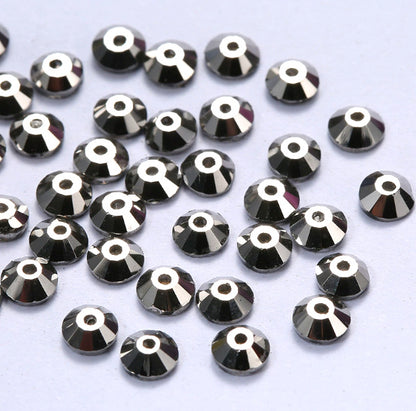 4mm-8mm Sew On Rhinestones, Flat Back Sew On Rhinestones, Round, 5pks