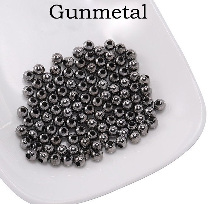 Spacer Beads, Metal Ball beads, Spacer Ball Beads, 2-10mm Round
