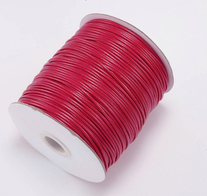 Korean Wax Cord, Bracelet Necklace Cord, Polyester cord, 0.5mm- 2mm, 2 rolls
