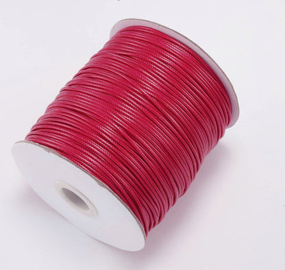 Korean Wax Cord, Bracelet Necklace Cord, Polyester cord, 0.5mm- 2mm, 2 rolls