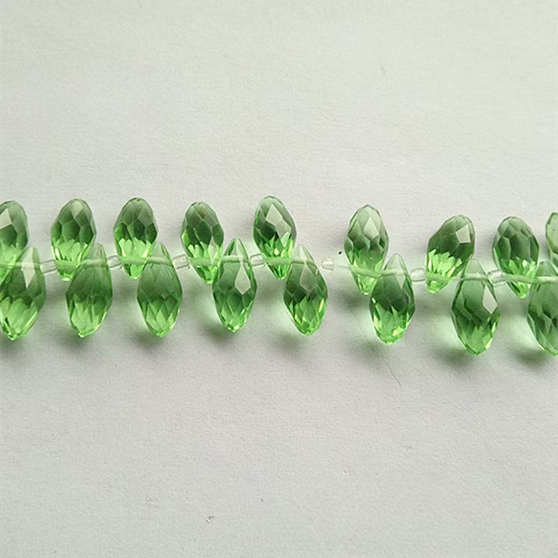 Faceted Teardrops, Glass, 12x6mm, 10 Strands