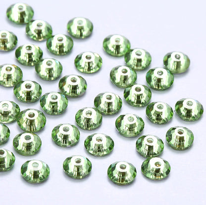 4mm-8mm Sew On Rhinestones, Flat Back Sew On Rhinestones, Round, 5pks