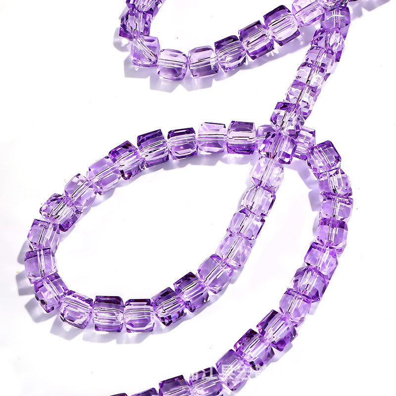 Square Glass Beads, Cube Beads,40pcs