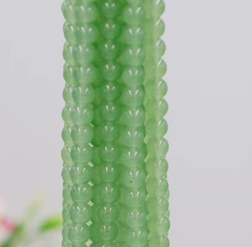 Imitation Jade Beads, Glass Beads , Round Glass Beads, 8 strands
