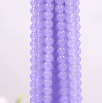 Imitation Jade Beads, Glass Beads , Round Glass Beads, 8 strands