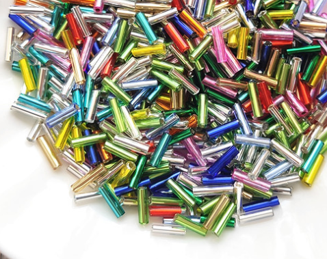 Bugle Beads, Glass Bugle Beads, 4m-9mm, 450 Grams