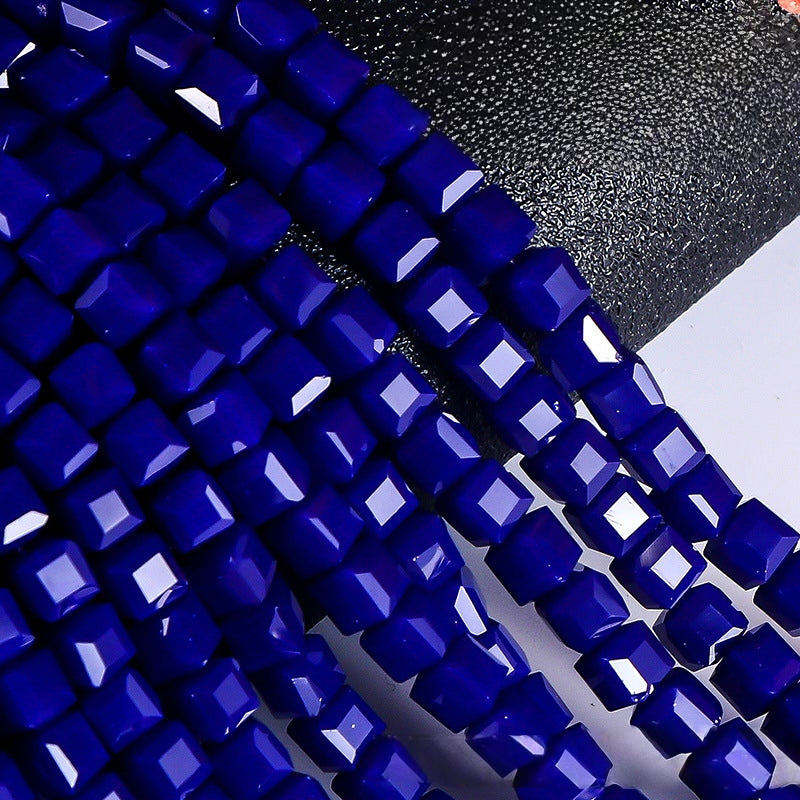 Square Glass Beads, Cube Beads,40pcs