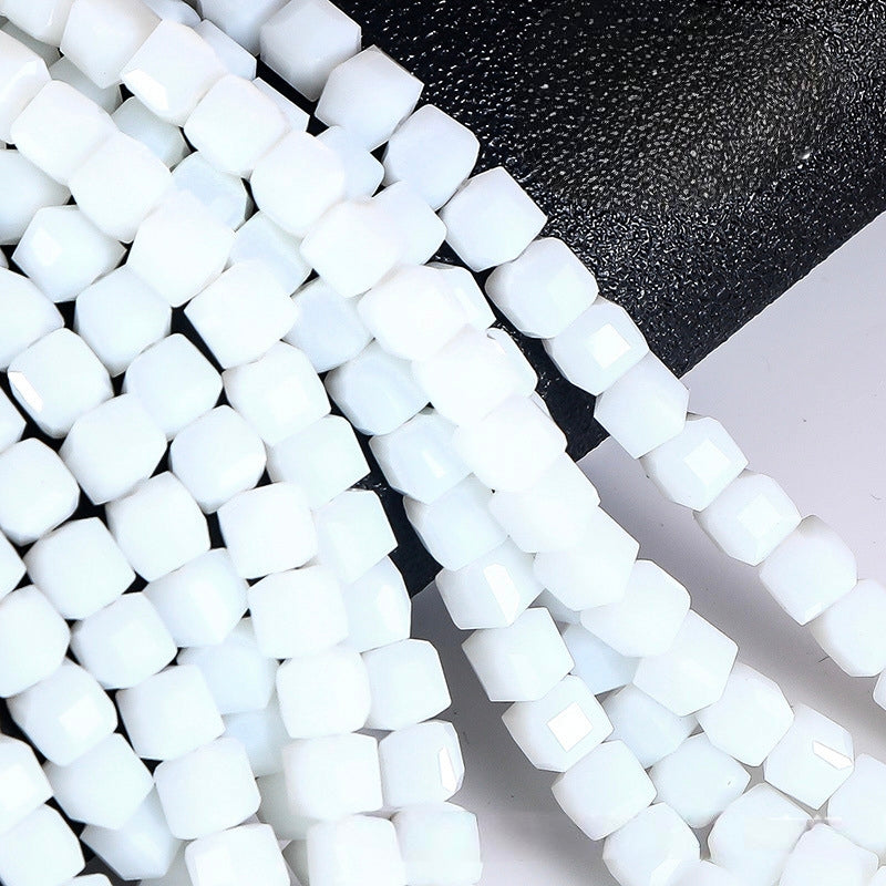 Square Glass Beads, Cube Beads,40pcs