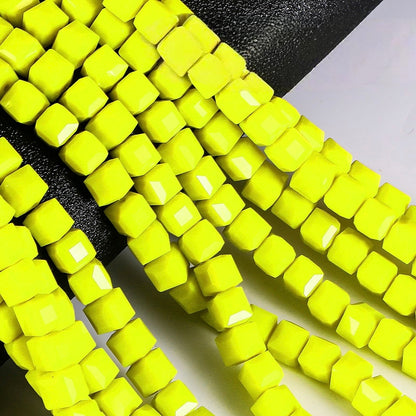 Square Glass Beads, Cube Beads,40pcs