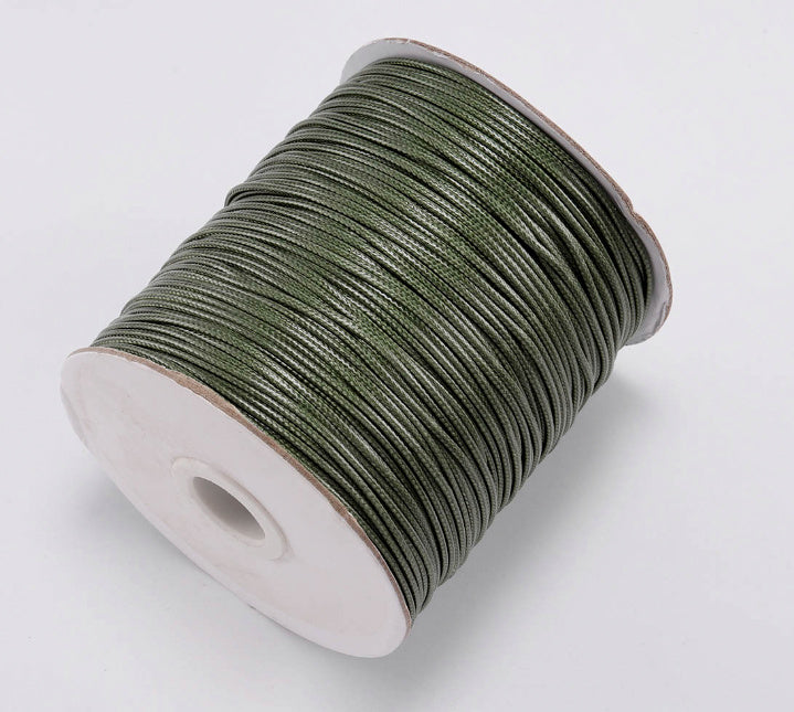 Korean Wax Cord, Bracelet Necklace Cord, Polyester cord, 0.5mm- 2mm, 2 rolls