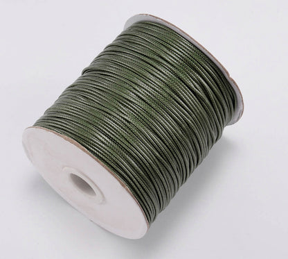 Korean Wax Cord, Bracelet Necklace Cord, Polyester cord, 0.5mm- 2mm, 2 rolls