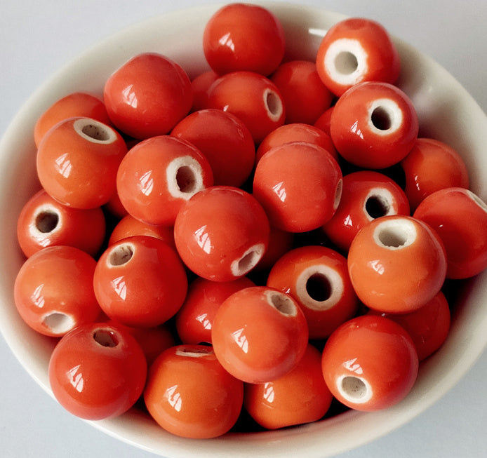 Ceramic Beads, Round, 6mm- 1440pcs / 8mm-720pcs/ 10mm- 360pcs