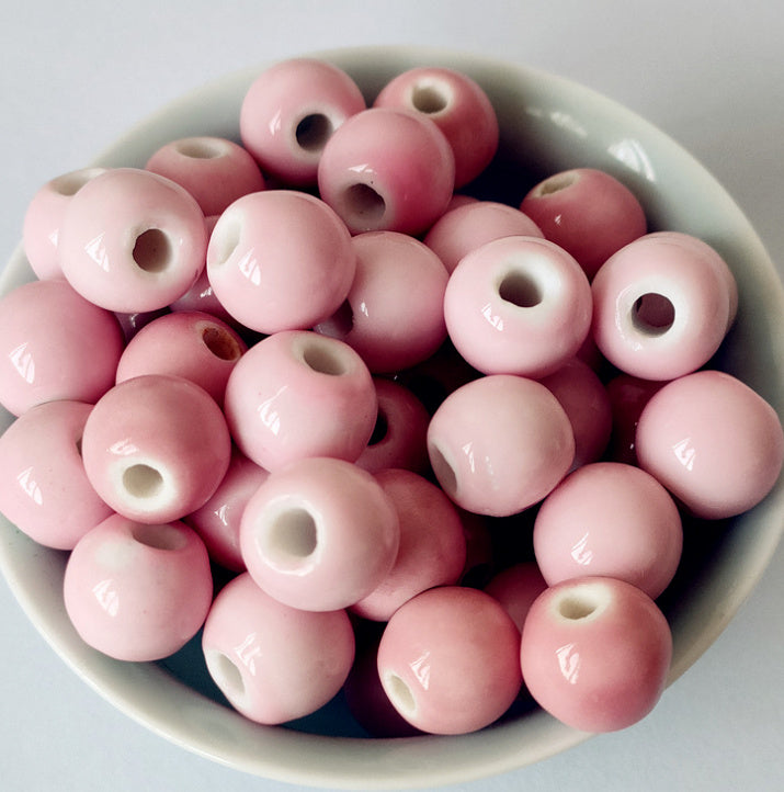 Ceramic Beads, Round, 6mm- 1440pcs / 8mm-720pcs/ 10mm- 360pcs