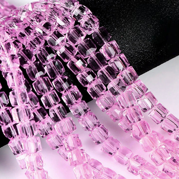 Square Glass Beads, Cube Beads,40pcs