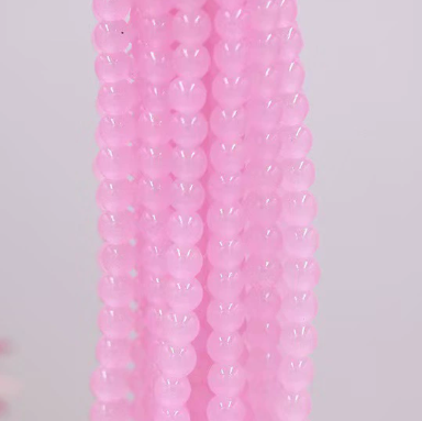 Imitation Jade Beads, Glass Beads , Round Glass Beads, 8 strands