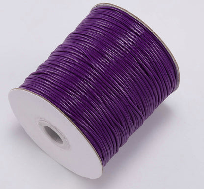 Korean Wax Cord, Bracelet Necklace Cord, Polyester cord, 0.5mm- 2mm, 2 rolls