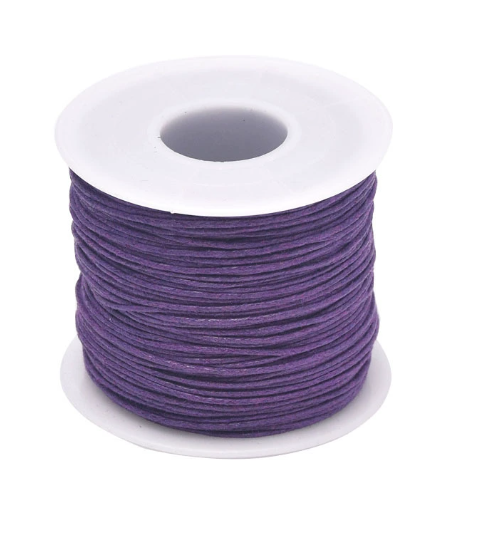 Waxed Cotton Cords, 1mm,  5 Rolls