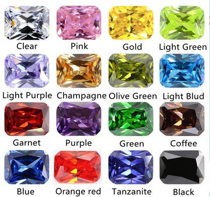 4-12mm,  Rectangle Cubic Zircon beads, 50 pcs
